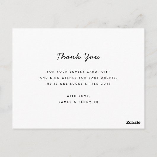 Vintage neue Babyankarten - niedlich Postkarte (Rückseite)