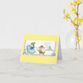 Vintage neue Babygratulation Karte (Gelbe Blume)