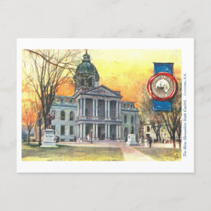 Vintage Neue Hampshire-Hauptstadt mit Siegel Postc Postkarte