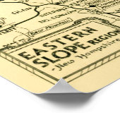 Vintage neue Hampshire Ski Map drucken Poster (Ecke)