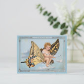 Vintage Neujahrsgrüße Angel Cherub Postkarte (Stehend Vorderseite)
