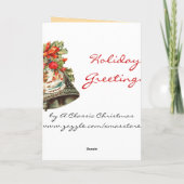 Vintage Neujahrsgrüße Feiertagskarte (Rückseite)