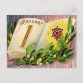 Vintage Neujahrskarte Postkarte (Vorderseite)