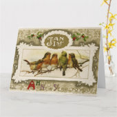 Vintage Neujahrspostkarte Karte (Gelbe Blume)