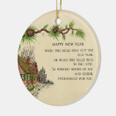 Vintage Neujahrsschmuck Keramik Ornament (Links)