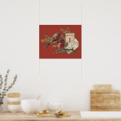 Vintage Neujahrsvögel Poster (Küche)