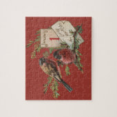 Vintage Neujahrsvögel Puzzle (Vertikal)