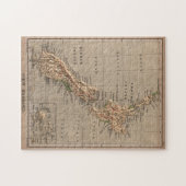 Vintage neuseeländische Landkarte (1880) Puzzle (Horizontal)