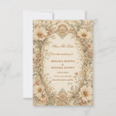 Vintage Neutrales Botanisch Save The Date (Vorderseite)