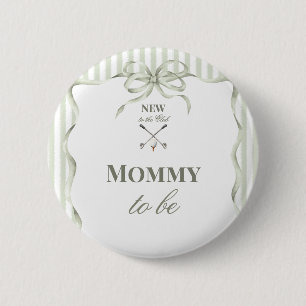 Vintage Neutrales Neu im Club Golf-Baby-Party Button