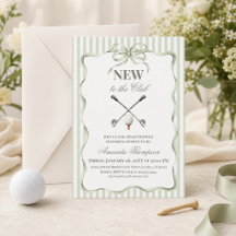 Vintage Neutrales Neu im Club Golf-Baby-Party
