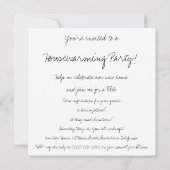 Vintage Neuvermählte, Party Einladung der Haushalt (Rückseite)