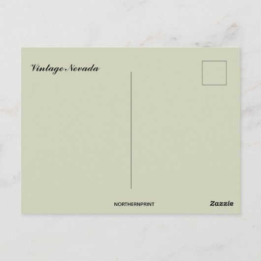 Vintage Nevada Map Postkarte (Rückseite)