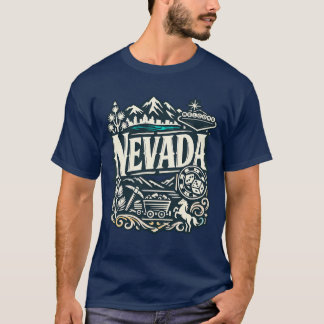 Vintage Nevada State Heritage Silver State Art T-Shirt