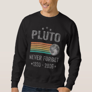Vintage Never Forget Pluto Nerdy Astronomie Weltra Sweatshirt