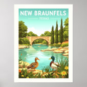 Vintage New Braunfels Texas Poster (Vorne)