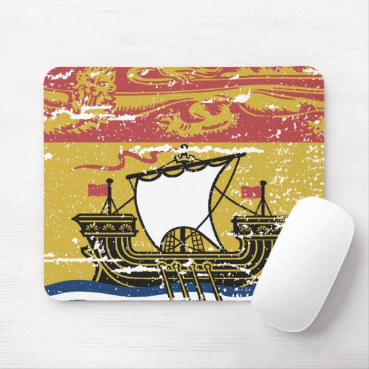 Vintage NEW-BRUNSWICK Flagge Mousepad (Mit Mouse)