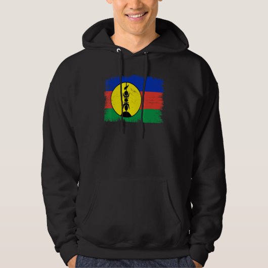 Vintage New Caledonia Flag New Caledonian Independ Hoodie (Vorderseite)