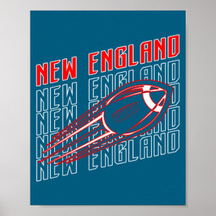 Vintage-New-England-Heimatstolz-Illustration Poster