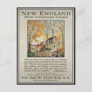 Vintage New England Reise-Postkarte Postkarte