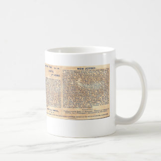 Vintage New-Jersey GeschichtsTasse Kaffeetasse