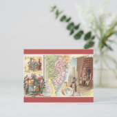 Vintage New Jersey Map Postkarte (Stehend Vorderseite)
