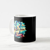 Vintage New Jersey Map - Retro us Staat Kaffeetasse (Vorderseite Links)
