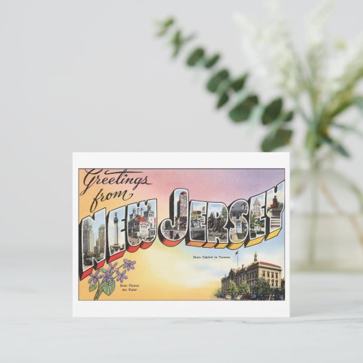 Vintage New Jersey Postcard Postkarte (Stehend Vorderseite)