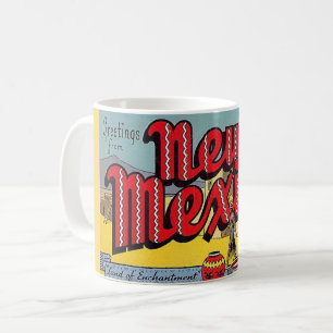 Vintage New Mexico Gruß-Tasse Kaffeetasse