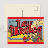 Vintage-New-Mexico-Grußpostkarte Postkarte (Vorne/Hinten)