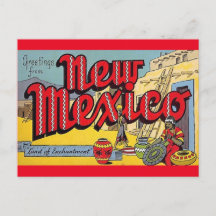 Vintage-New-Mexico-Grußpostkarte