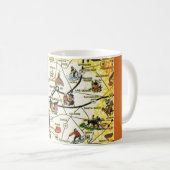 Vintage New Mexico Map Kaffeetasse (VorderseiteRechts)