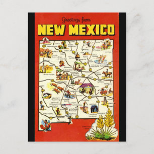 Vintage New Mexico Postkarte