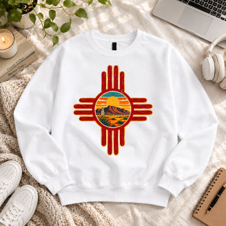 Vintage New Mexico Wüsten-Zia-Sonne-Sweatshirt Sweatshirt