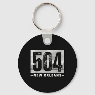Vintage New Orleans City 504 Vorwahl Skyline Schlüsselanhänger