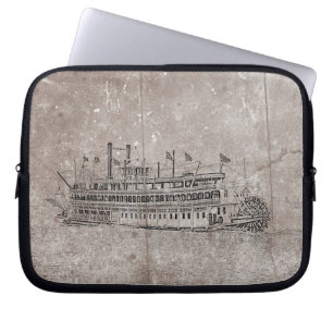 Vintage New Orleans Louisiana Stern Wheeler Laptopschutzhülle
