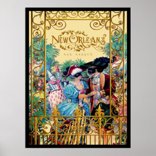 Vintage-New-Orleans-Plakat Poster