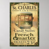 Vintage New Orleans Streetcar Advertising Poster (Vorne)