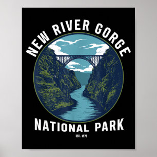 Vintage New River Gorge Nationalpark-Brücke Poster