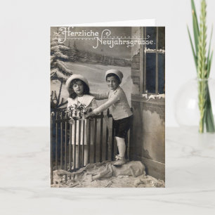 Vintage: New Year Feiertagskarte