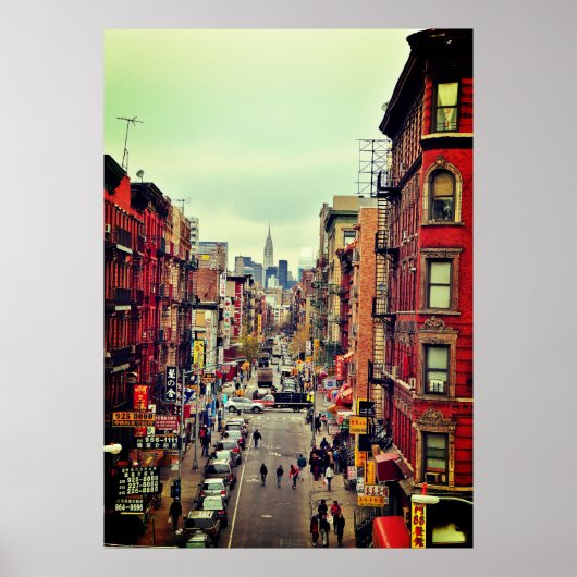 Vintage New York Chinatown Poster (Vorne)