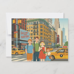 Vintage New York City   Gruß von Postkarte
