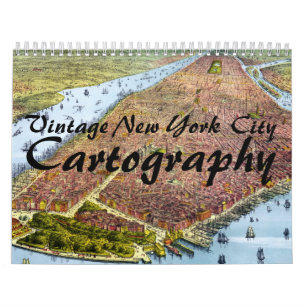 Vintage New York City Kartografie-Kalender Kalender