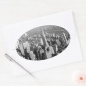 Vintage New York City Ovaler Aufkleber (Umschlag)