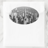 Vintage New York City Ovaler Aufkleber (Tasche)