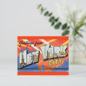 Vintage New York City Postkarte (Stehend Vorderseite)