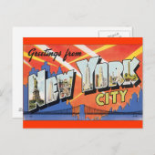 Vintage New York City Postkarte (Vorne/Hinten)