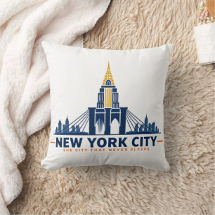 Vintage New York City Skyline Kissen