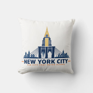 Vintage New York City Skyline Kissen