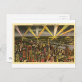 Vintage New York City Skyline Postkarte (Vorne/Hinten)
